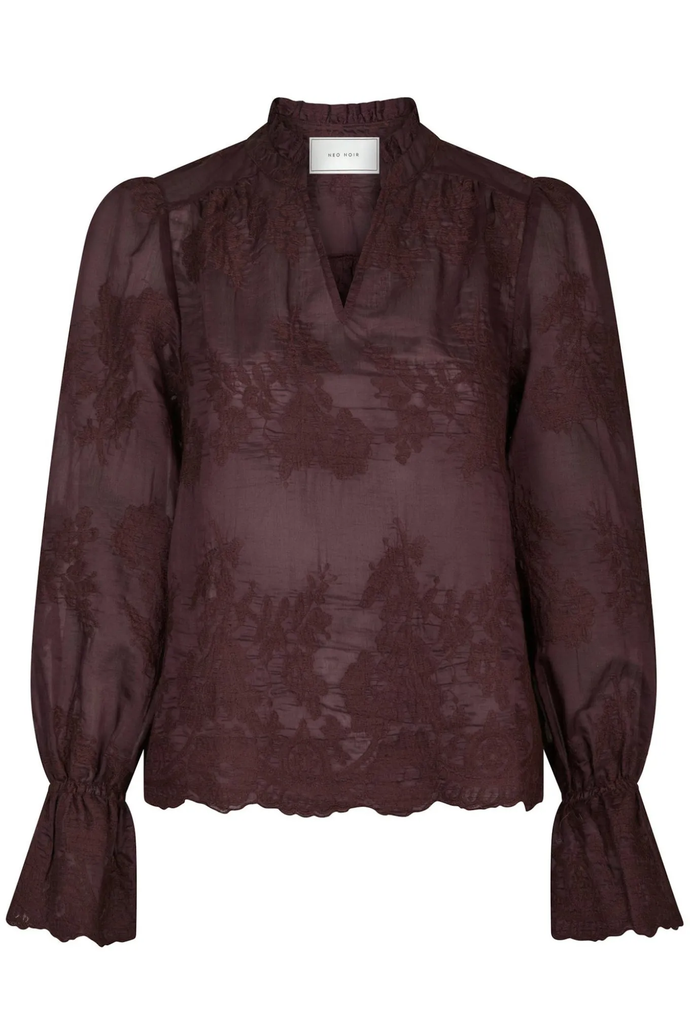 Amara Big Embroidery Burgundy 163032