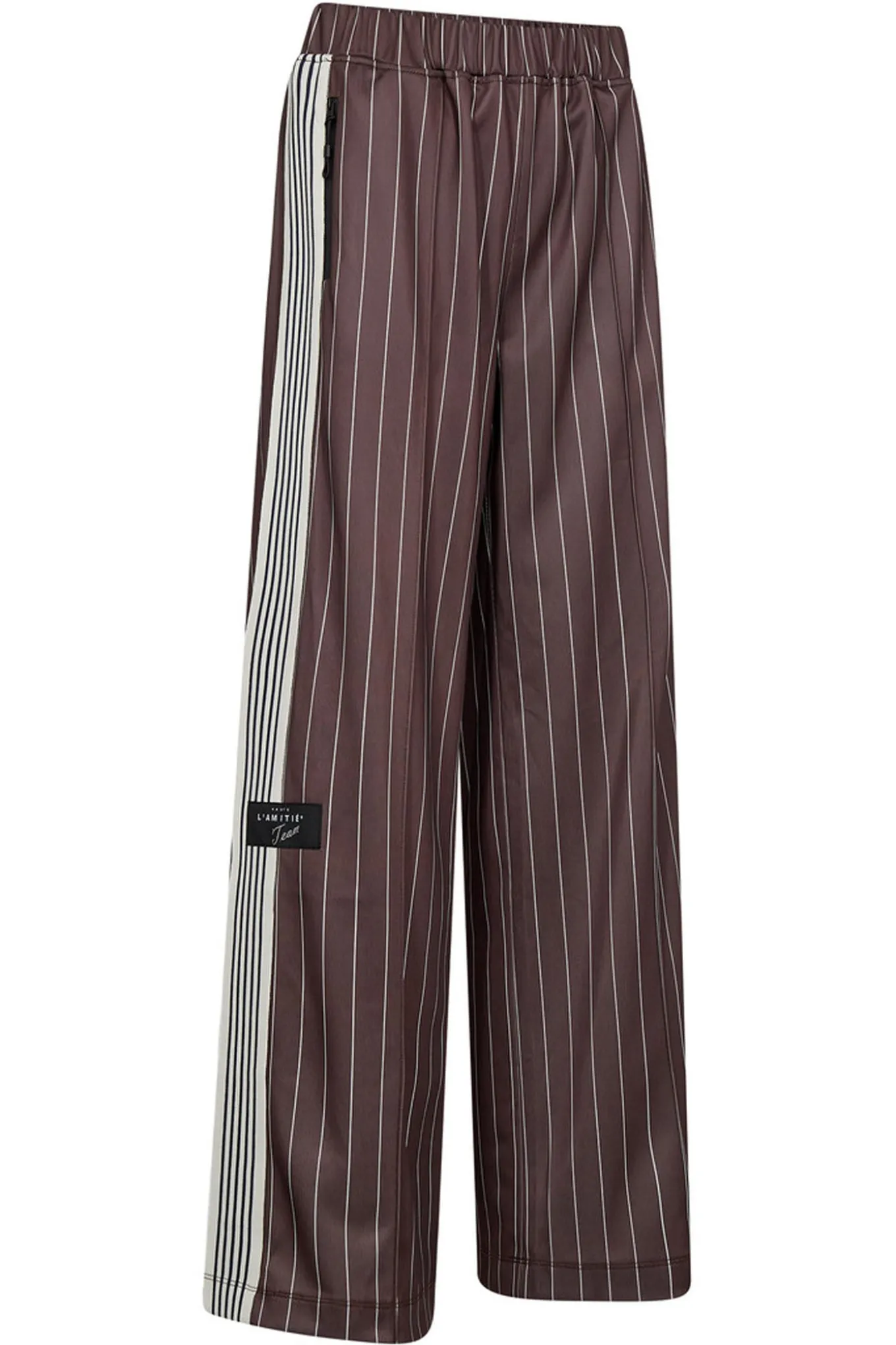 Baggy Pin Stripe Track Pants Mocca HL10493
