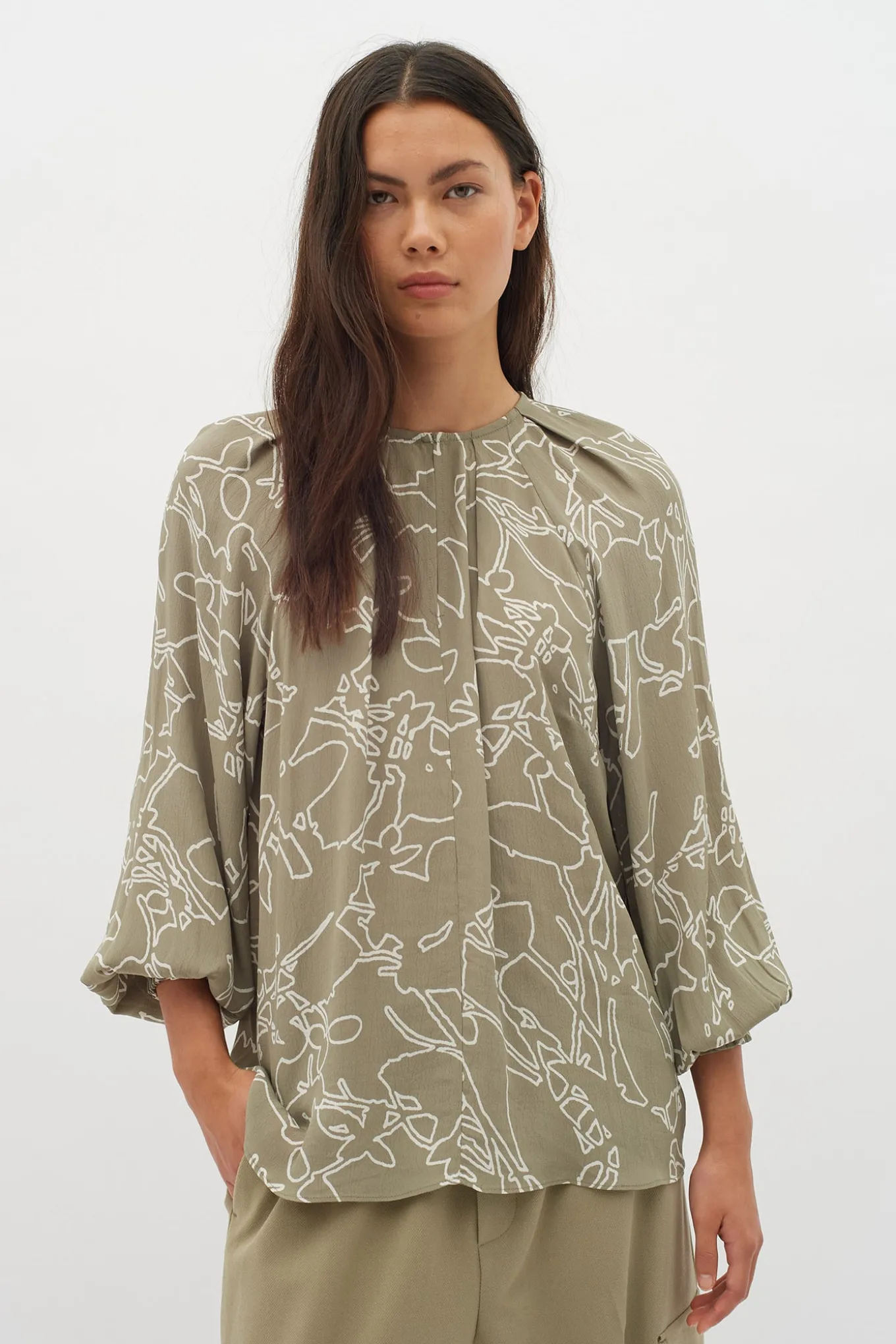 BaitiIW Blouse Pinetree Silhuette Lines 30109420
