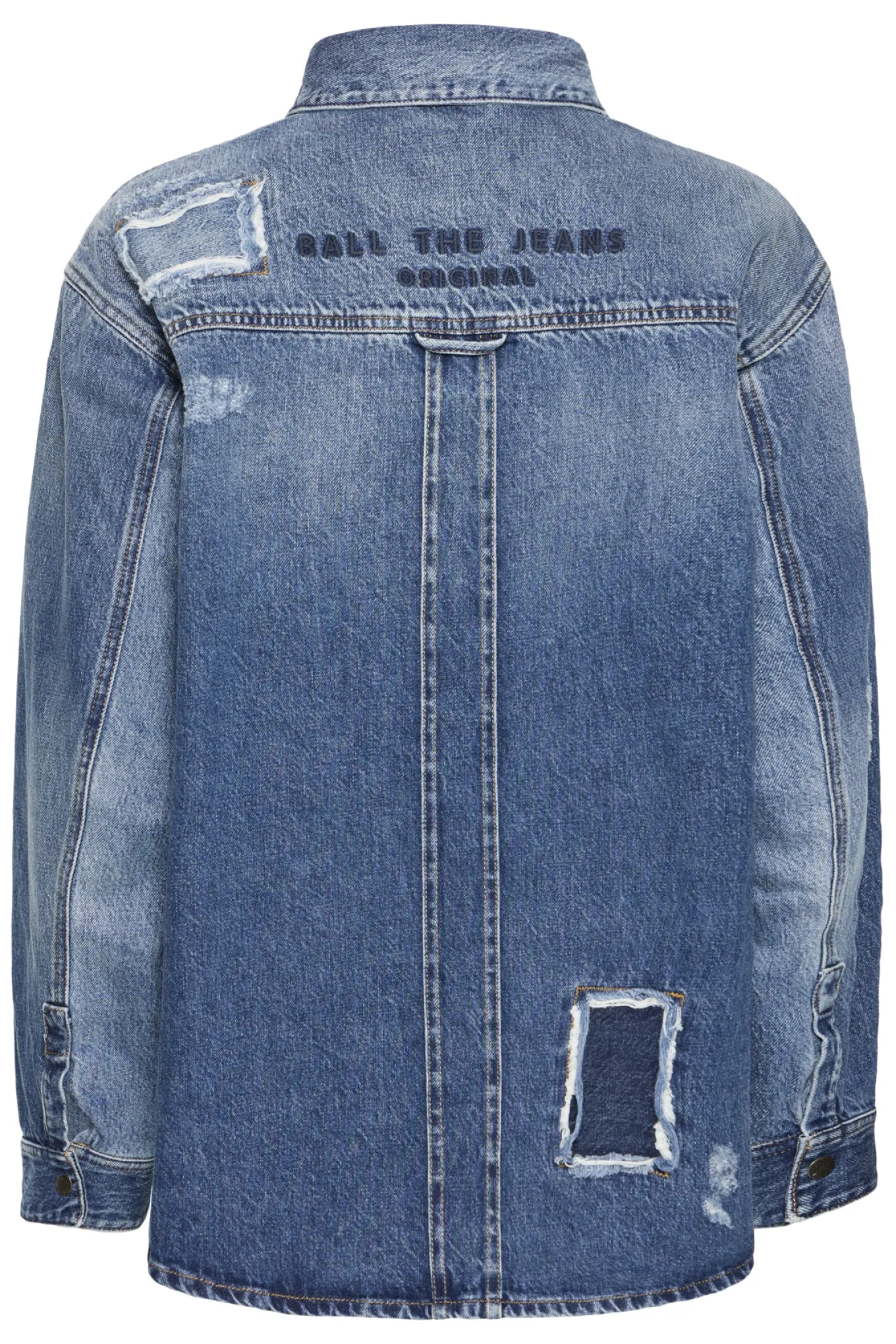 BALUCIA PATCH DENIM JACKET MEDIUM BLUE WASHED 50405337