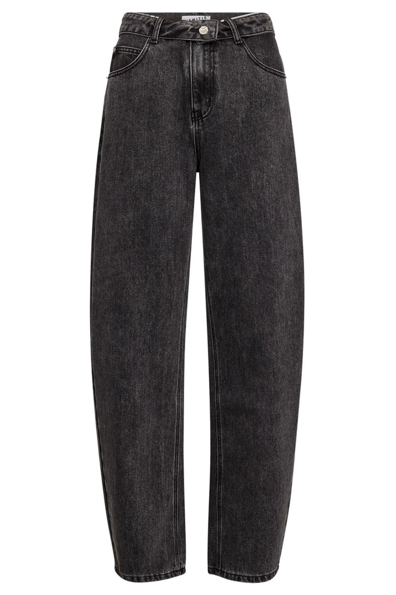 Barrel Flip Waist Jeans Black HL10500