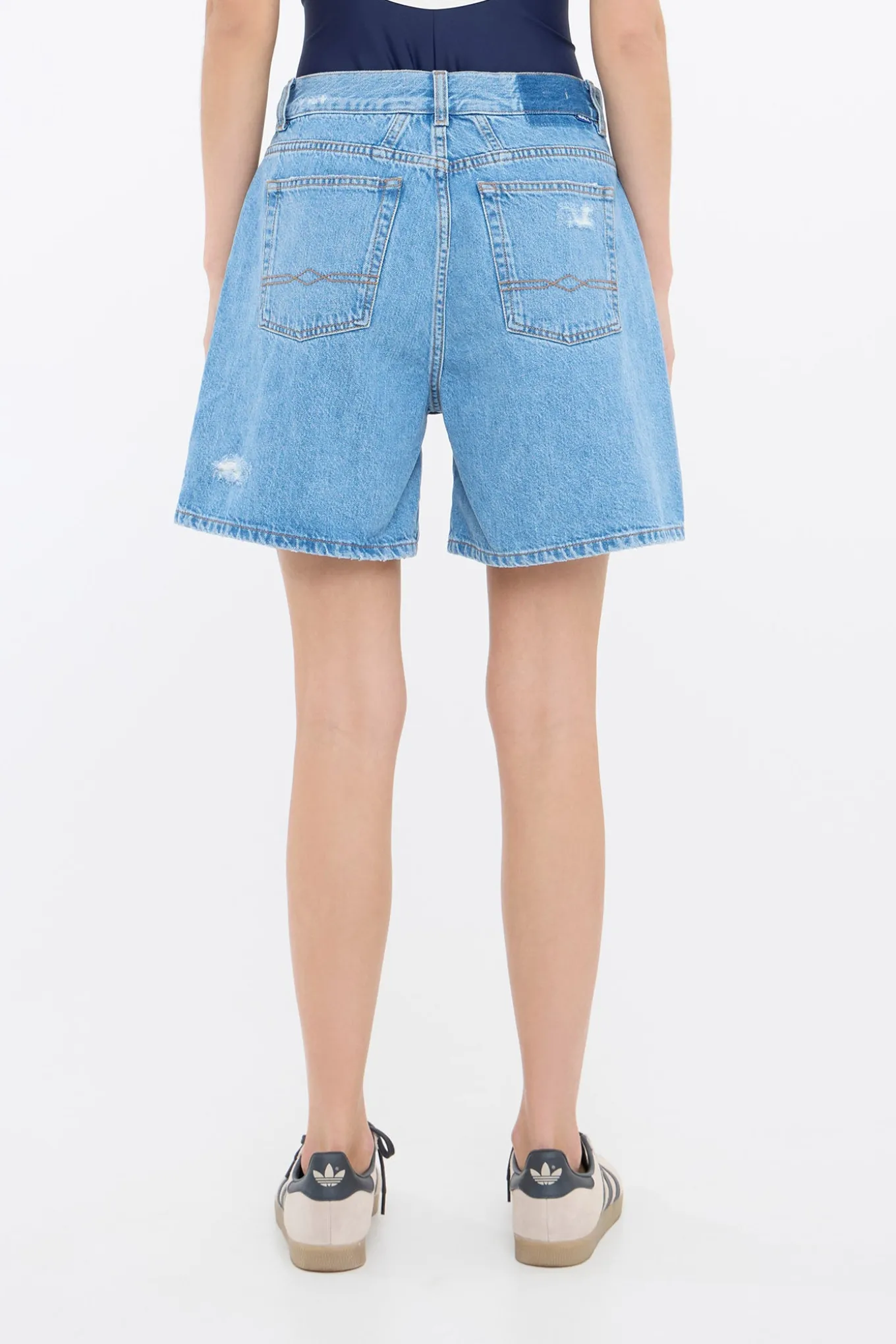 BASERRE DENIM SHORTS Light Blue Denim 50405171