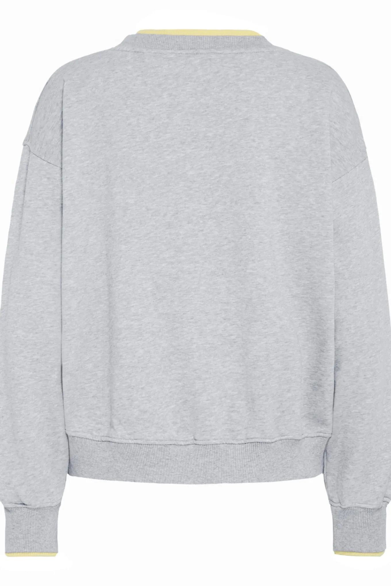 BASIMONA SWEAT Medium Grey Melange w. Lemon 50405055