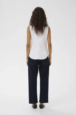 BelinaIW Sleeveless Shirt Pure White 300001 30111204