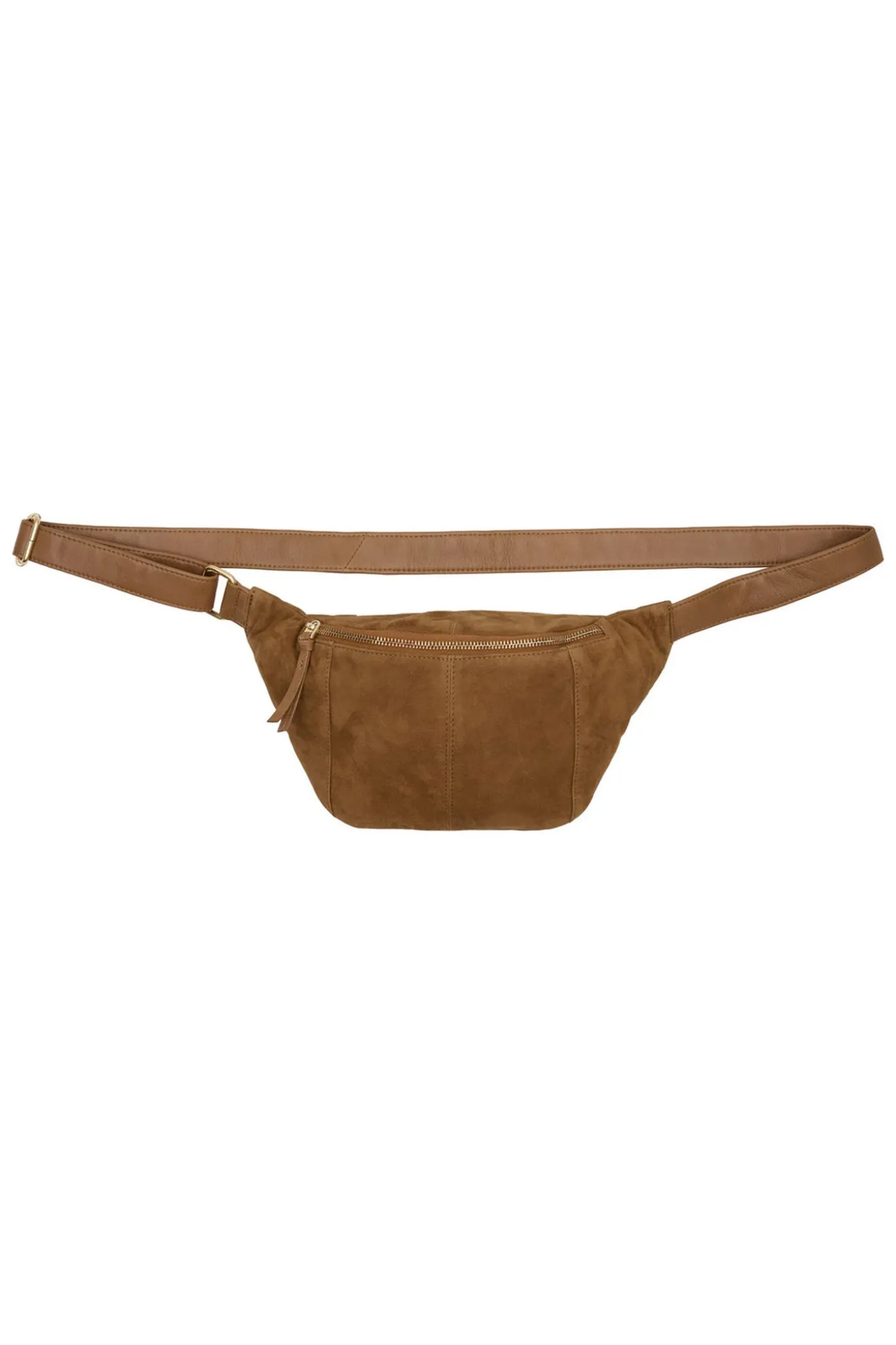 BTFOPHELIA Suede Bumbag Caramel w. Light Gold acc. 180058
