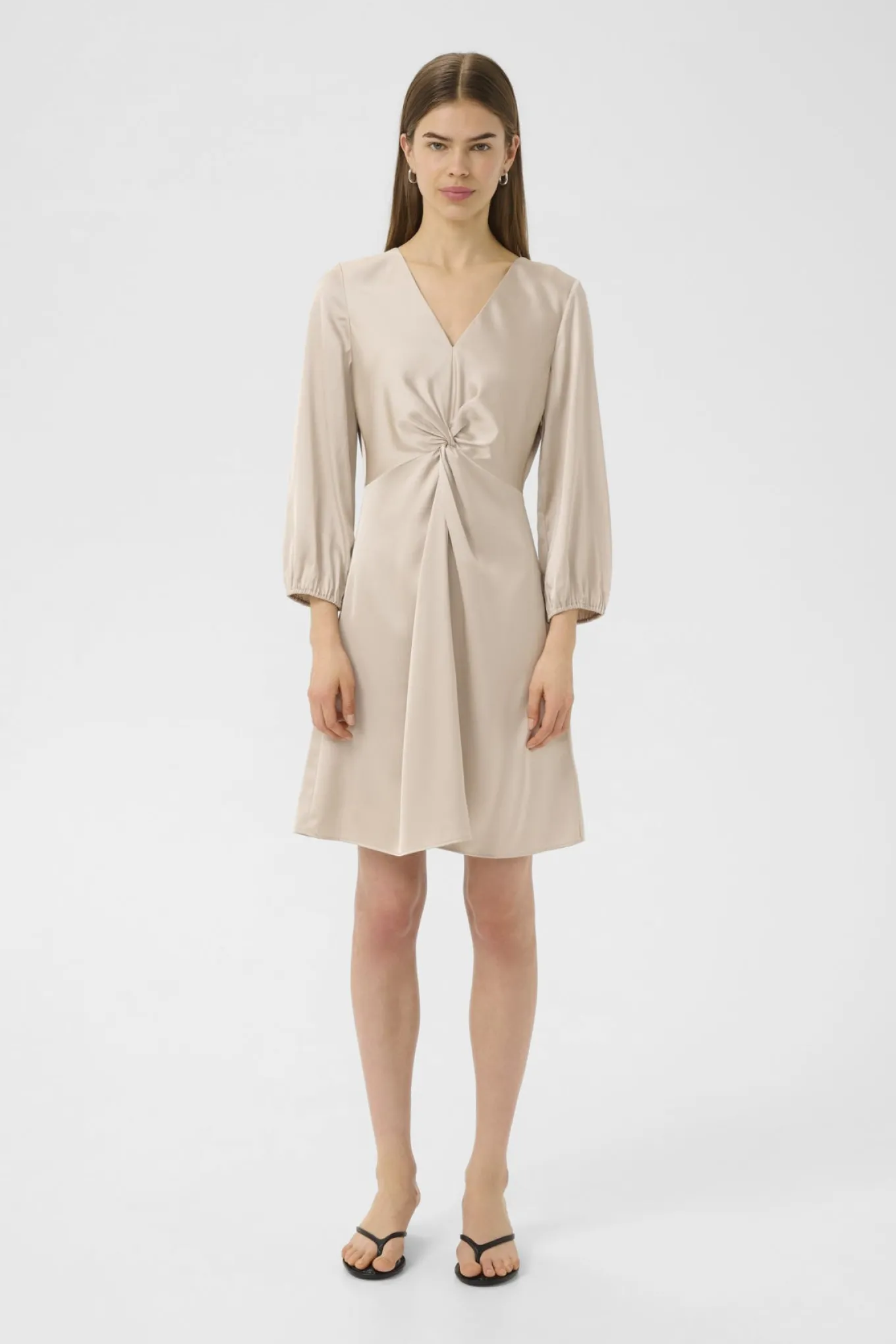 DaforaIW Knotted Dress Champagne 303115 30110834