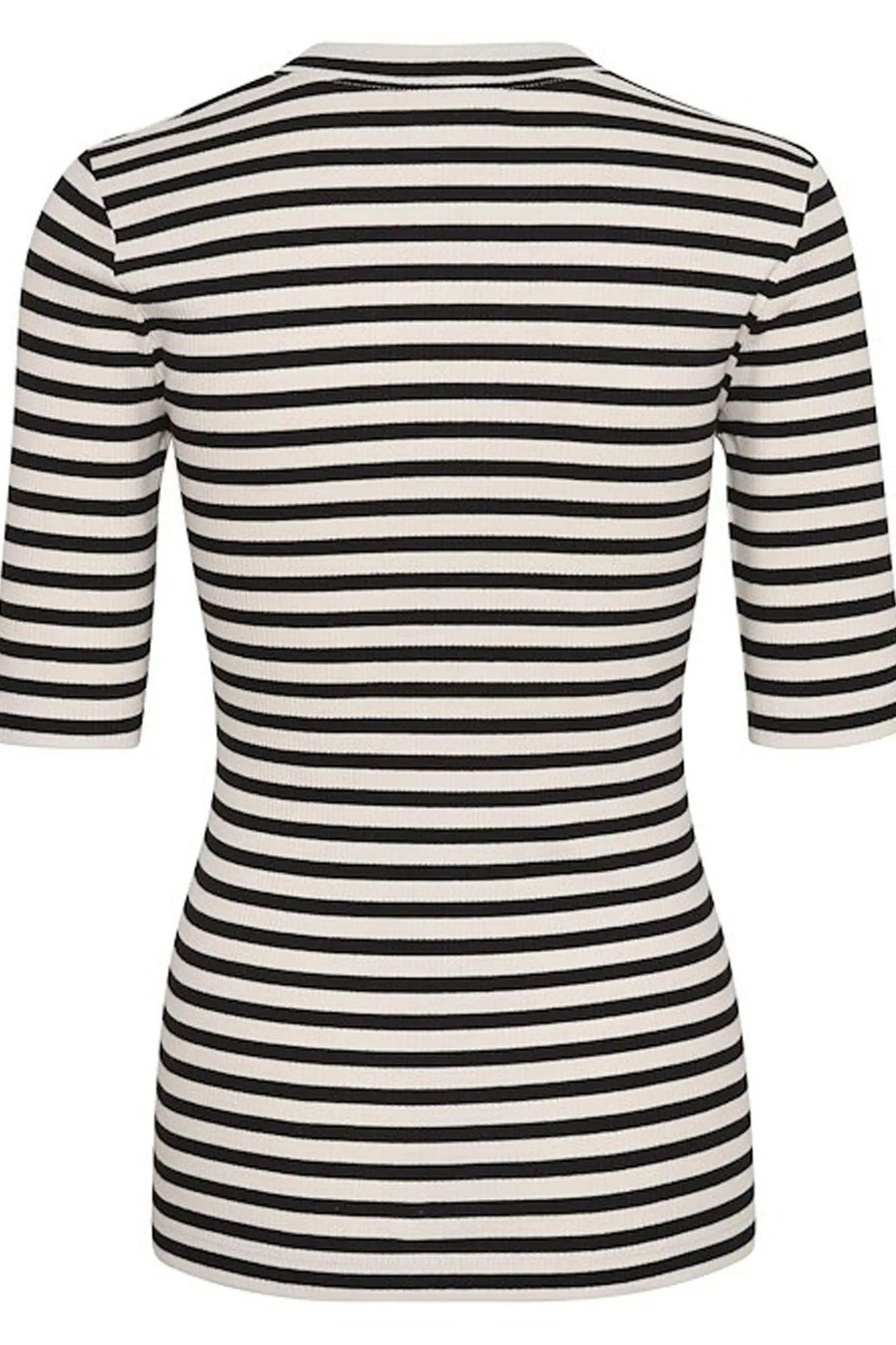 DagnaIW Striped V TShirt Black / Whisper White 30107270