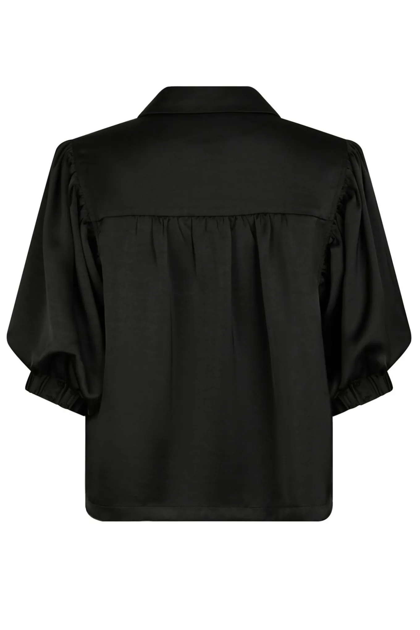Etta Heavy Sateen Shirt Black 167036