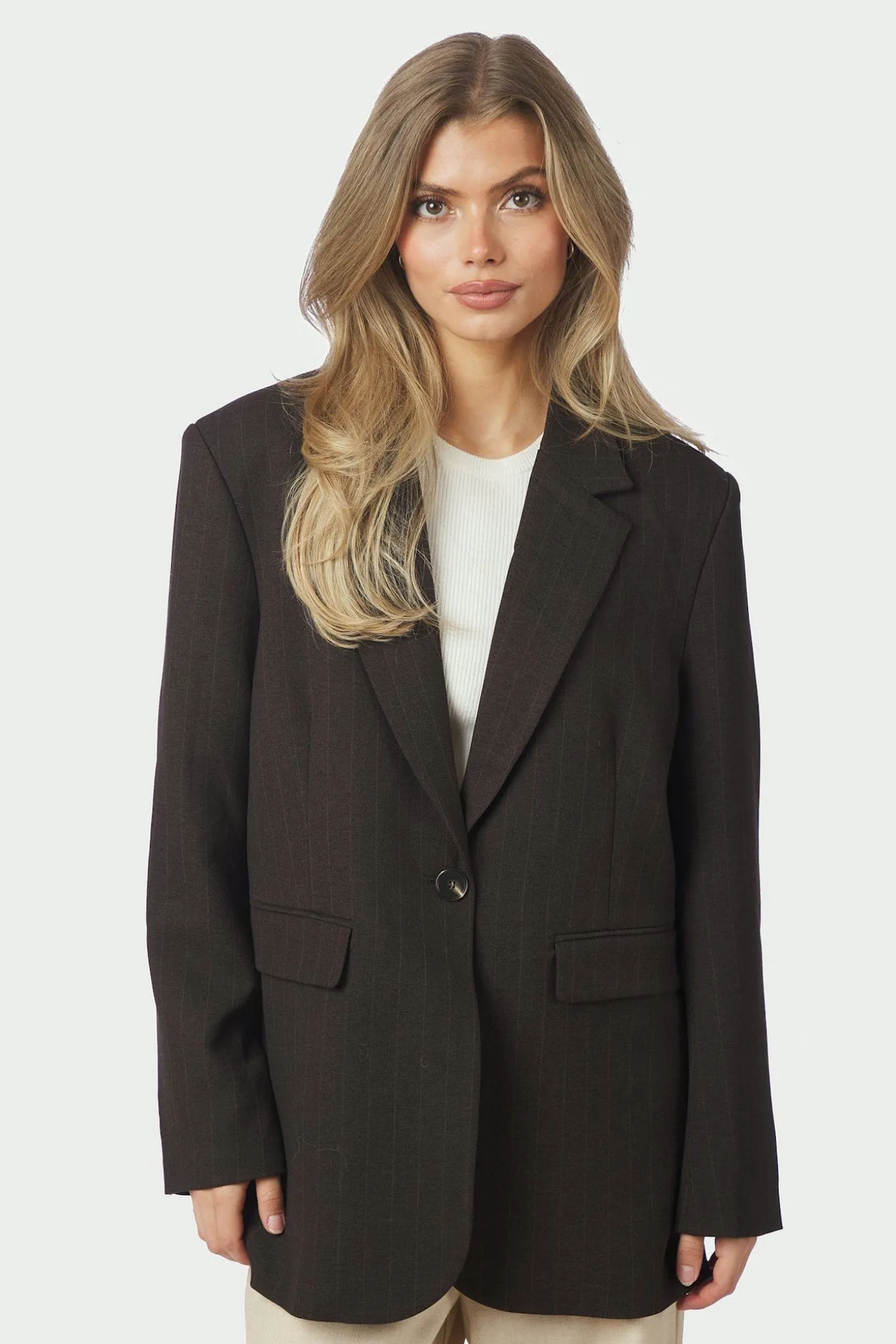 Gaby Pinstripe Dark brown 168204