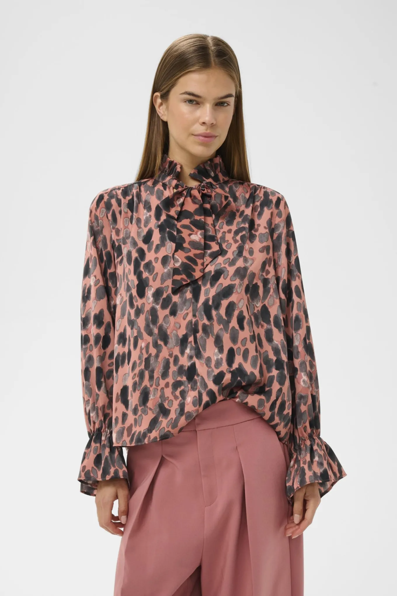 GRACIEIW PRINTED BLOUSE ROSE PAINTED DOT 900003318 30112280