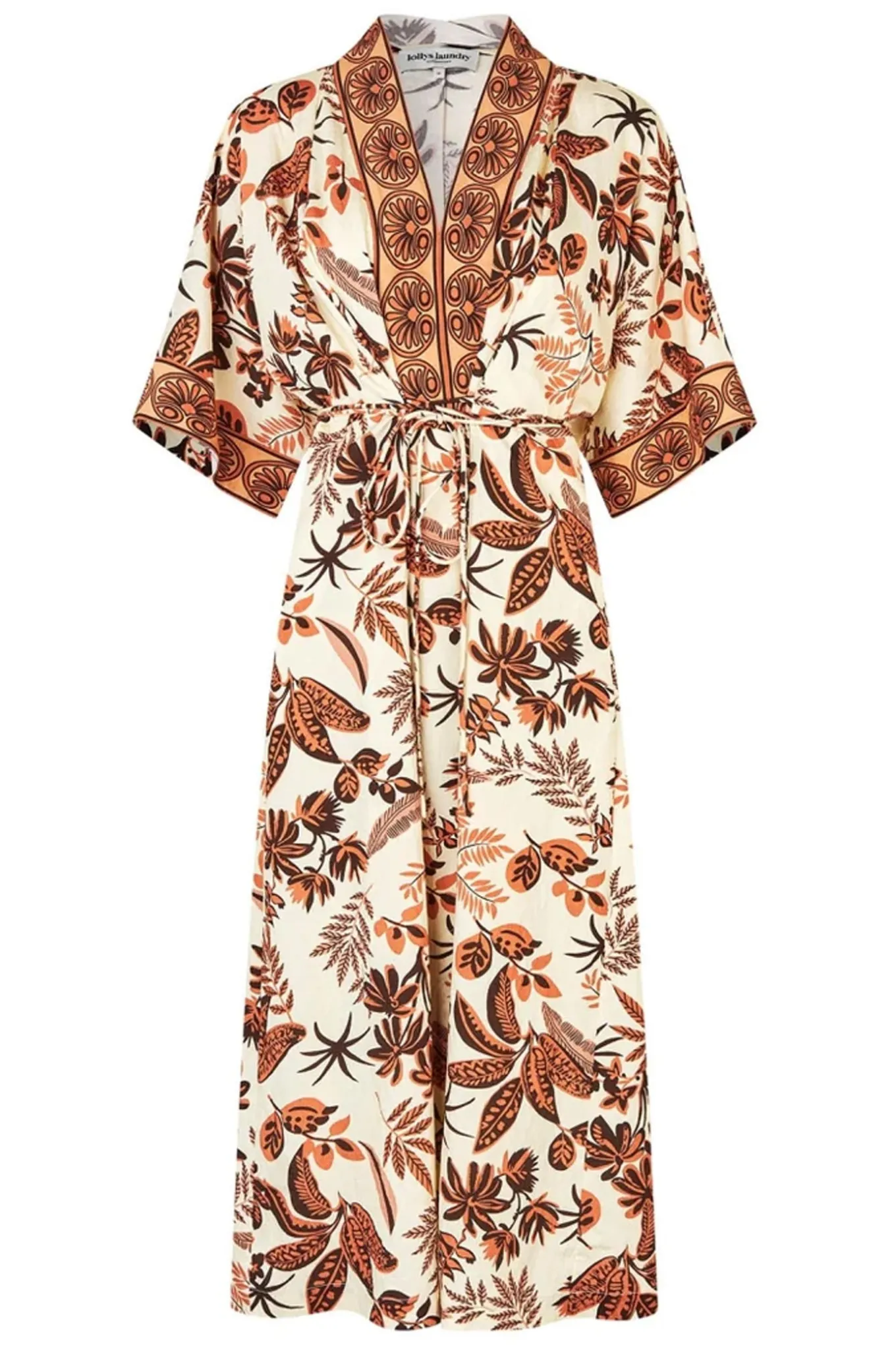Jemimall Maxi Dress 3/4 Creme 261103004