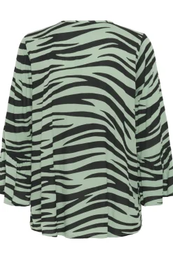 KAlea Blouse Green/Black Animal