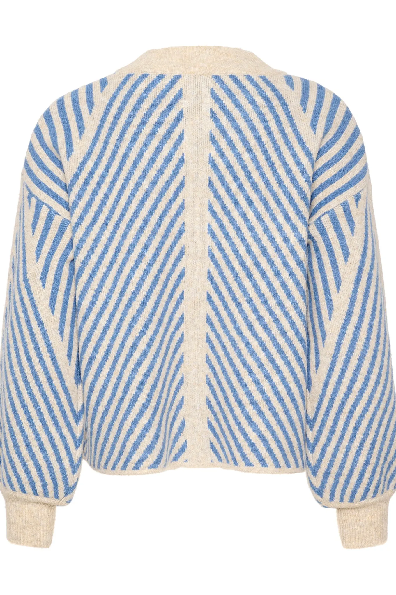 KAvera Knit Pullover Beige/Cornflower Stripe 10507817