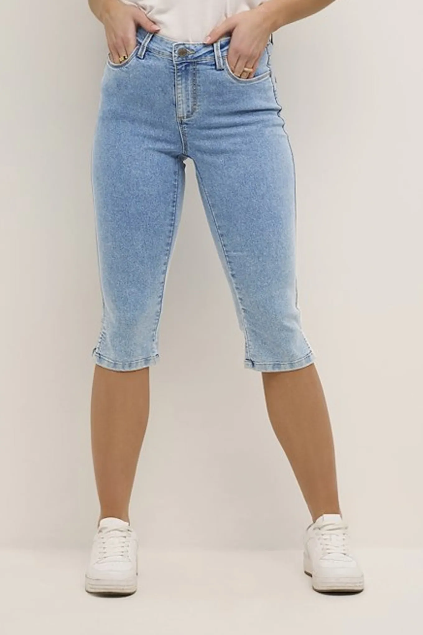 KAvicky Capri Jeans Light Blue Washed Denim 10505521
