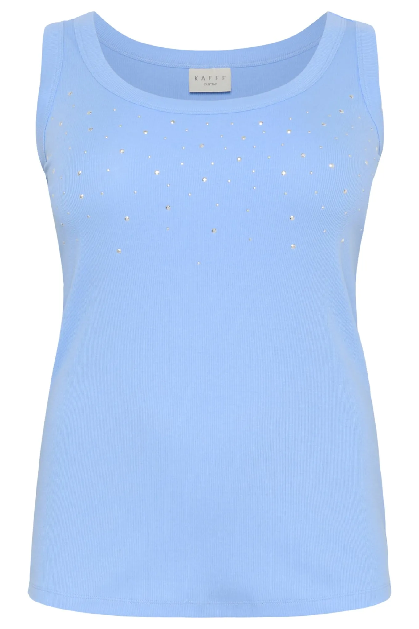 KCcarina Rhinestone Tank Top Vista Blue