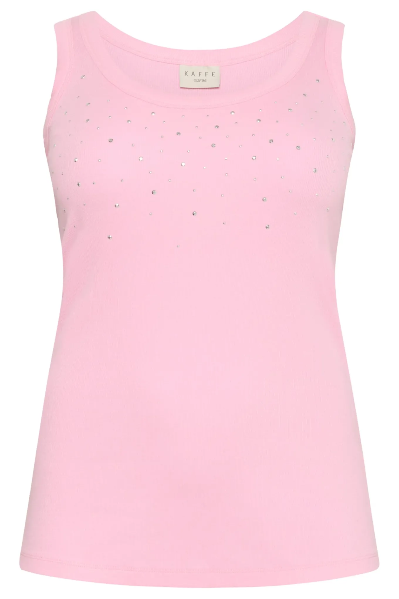 KCcarina Rhinestone Tank Top Prism Pink