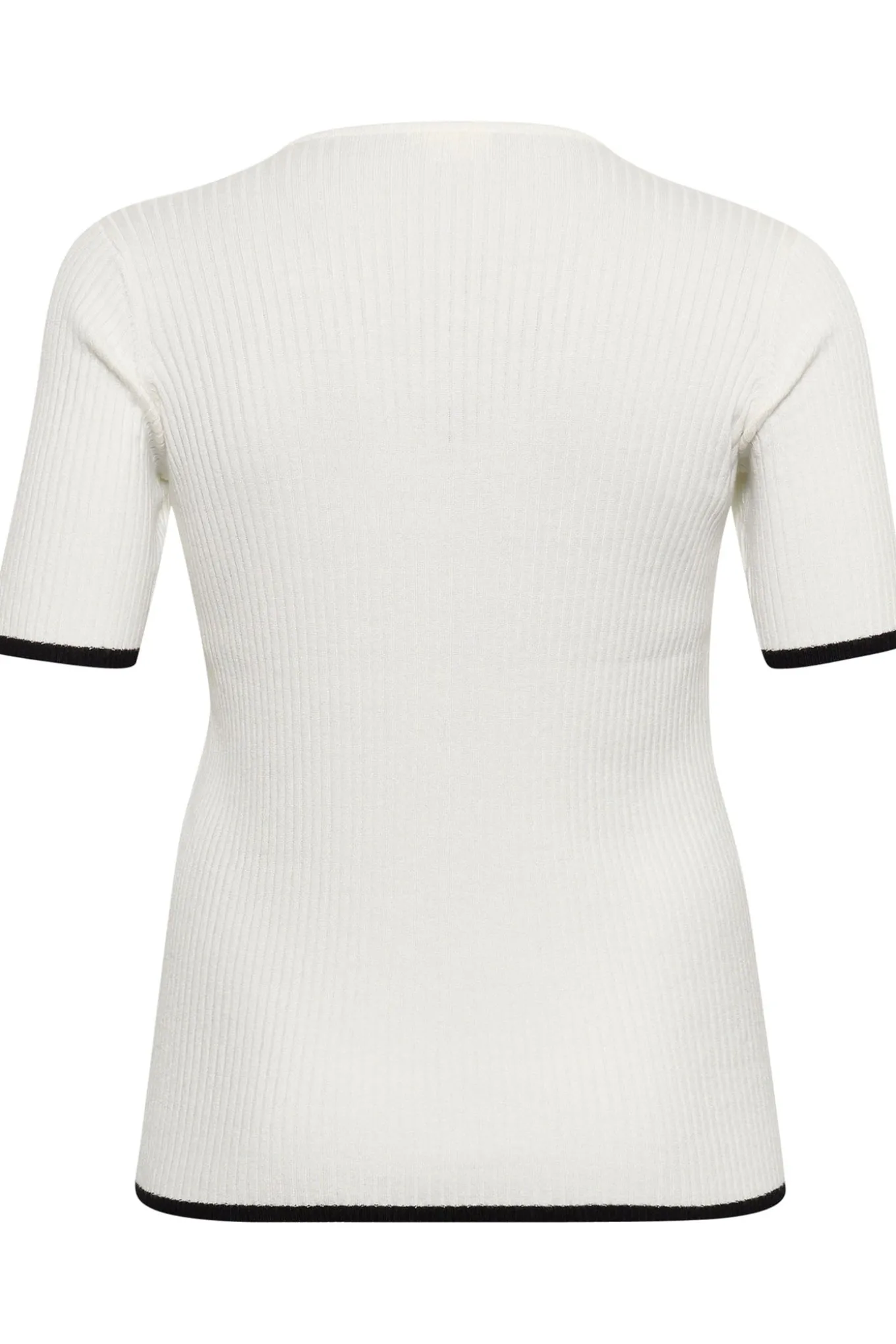 KClizzy rib contrast Pullover Chalk with Black contrast 10583381