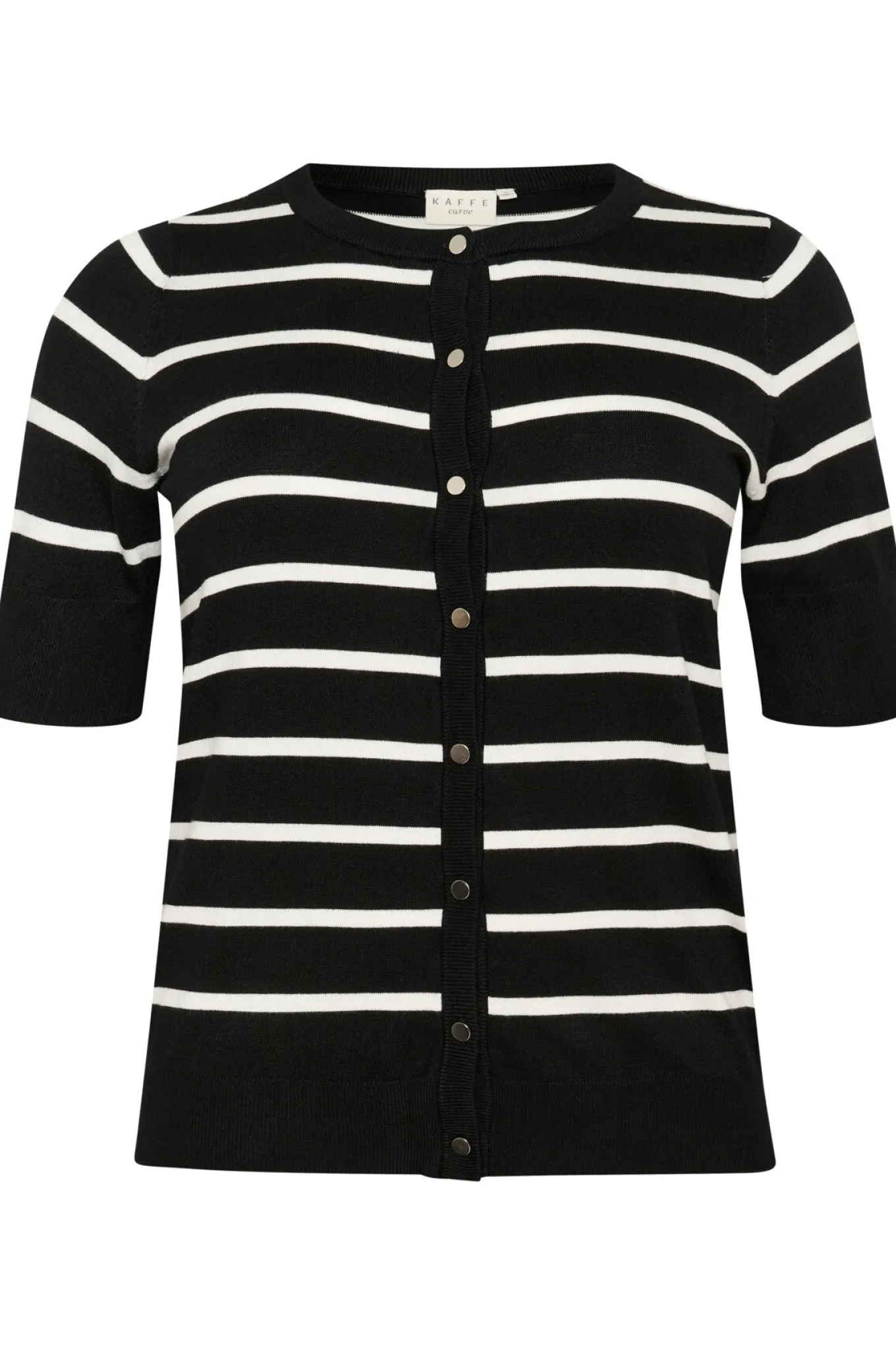 KClizzy Short SL Cardigan Black/Chalk Stripe