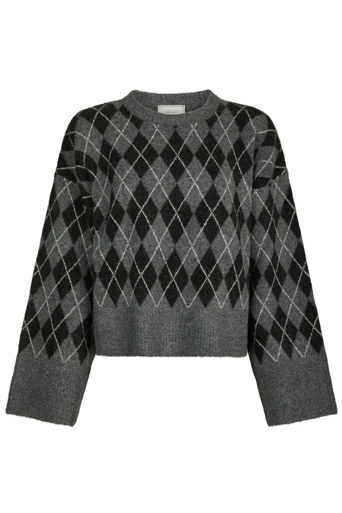 Kick Check Knit Blouse Antracit 165204
