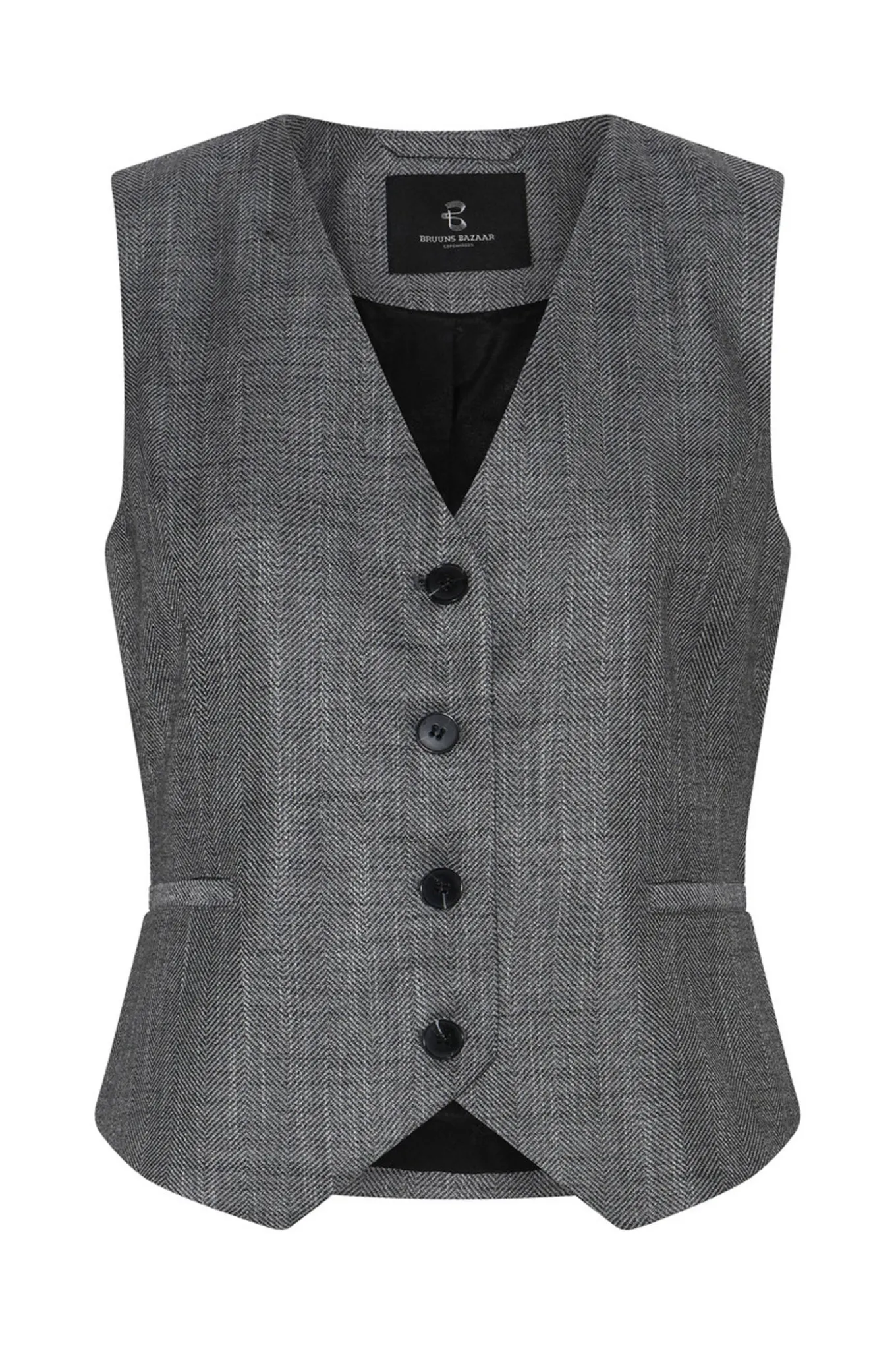 KuraBBBielle Waistcoat Grey Herringbone BBW4734