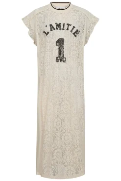 Lace Football Frill Dress Pearl HL10132