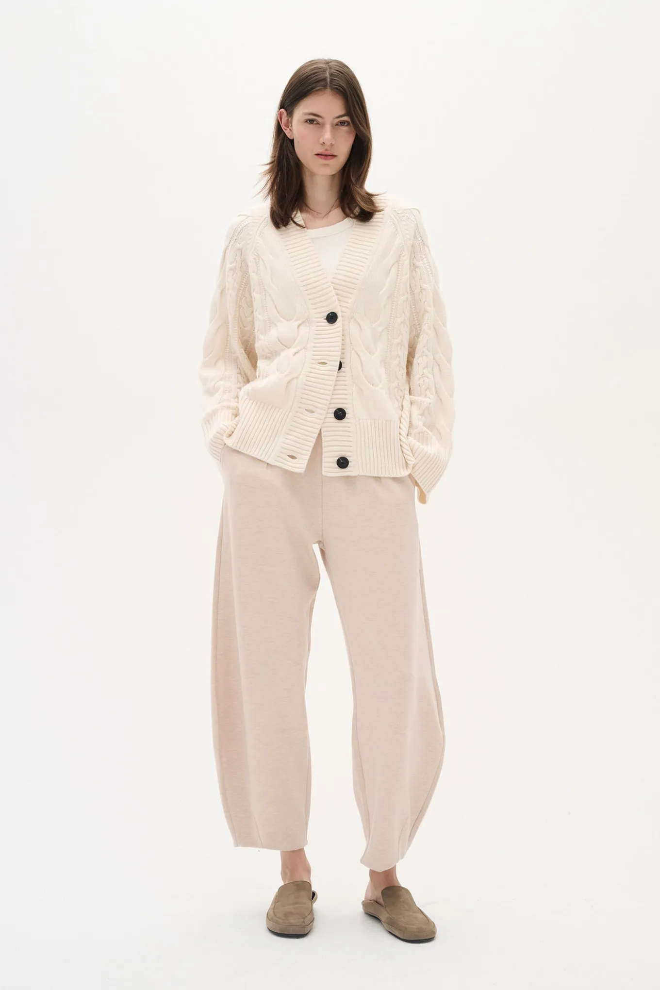 LaicentIW Vincent Mel Pant Vanilla Melange 30110026