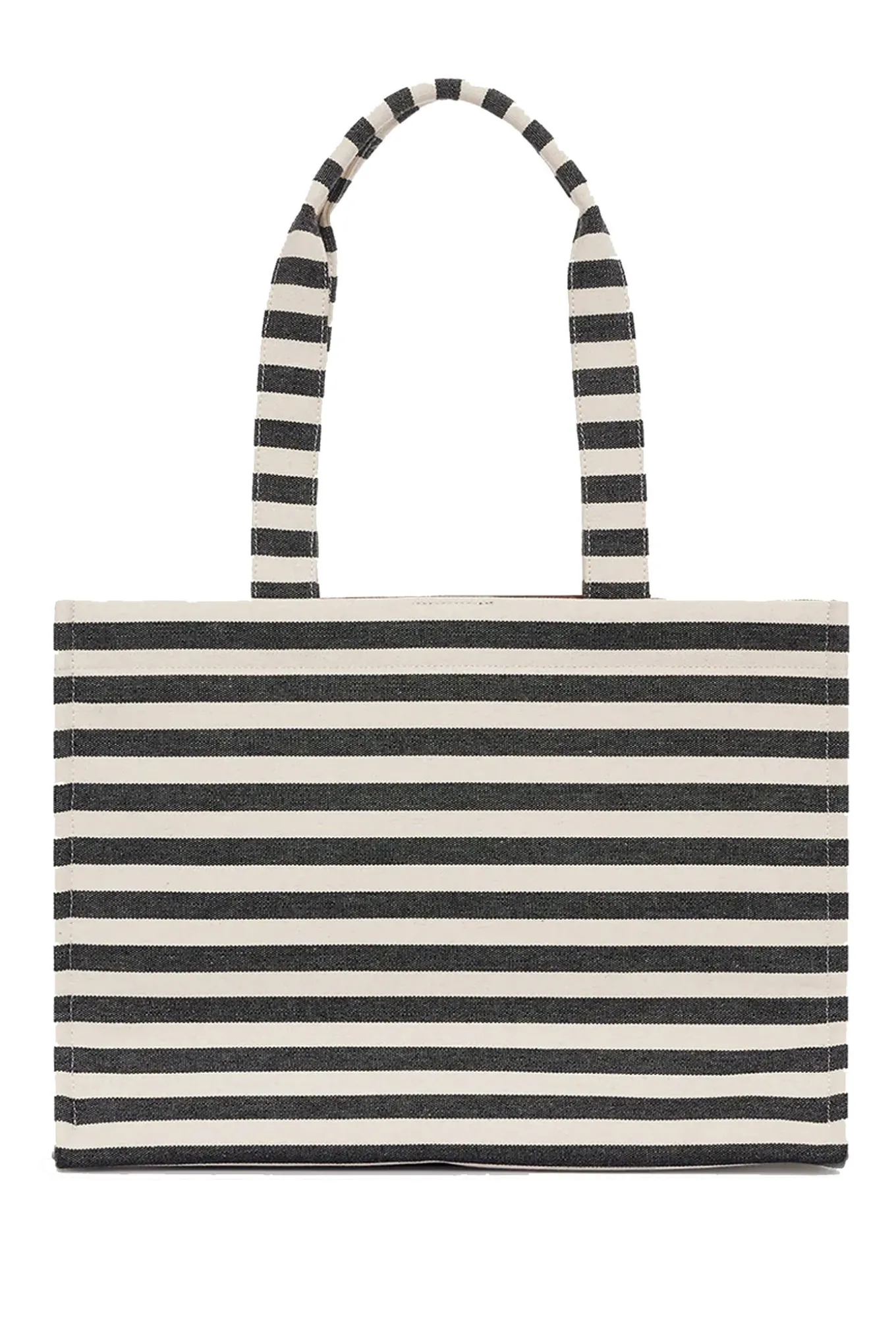 LARA TOTE Black/Nature Stripe A1311091