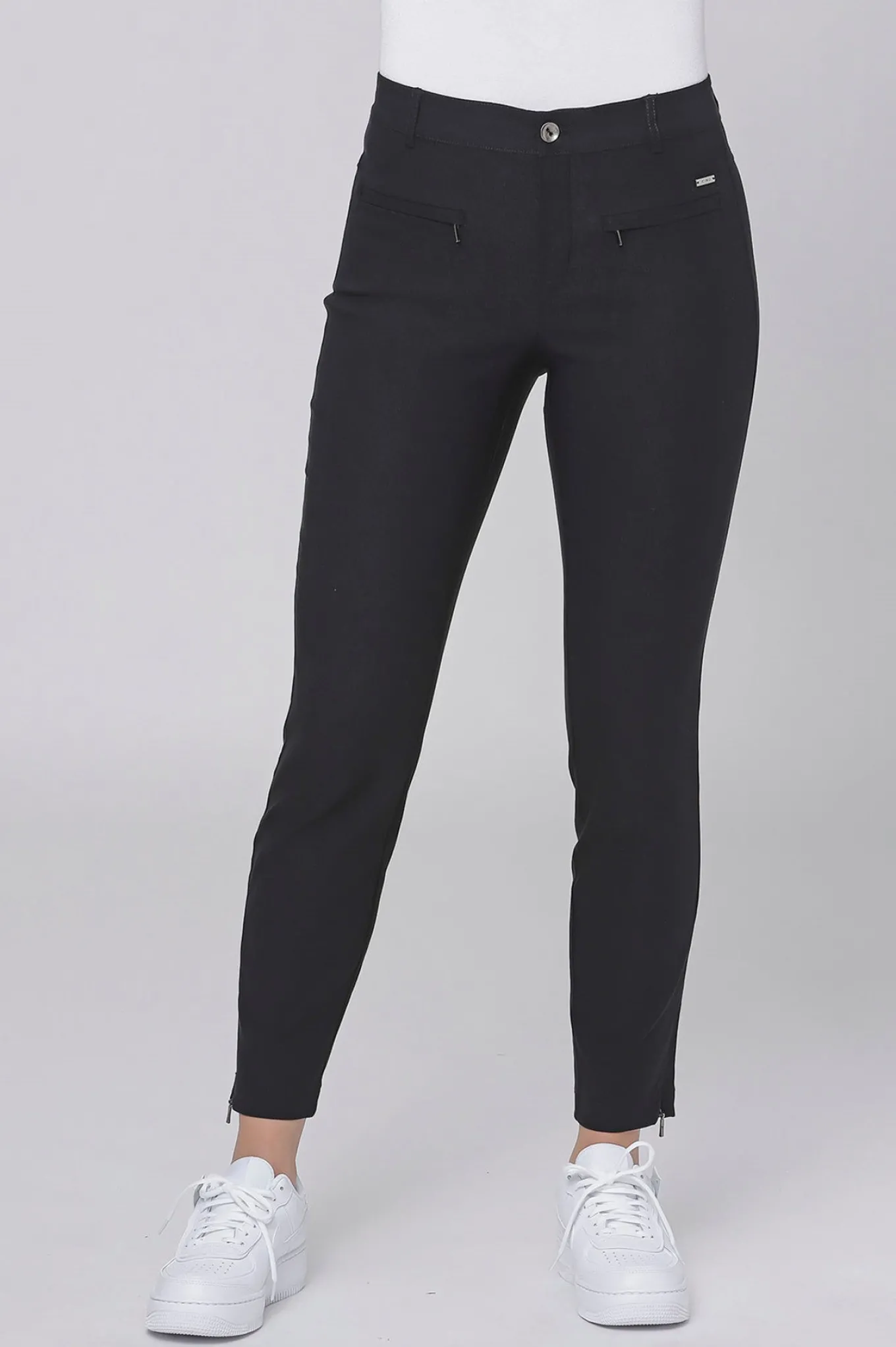 Lina 7/8 w. zip Black 6841/420
