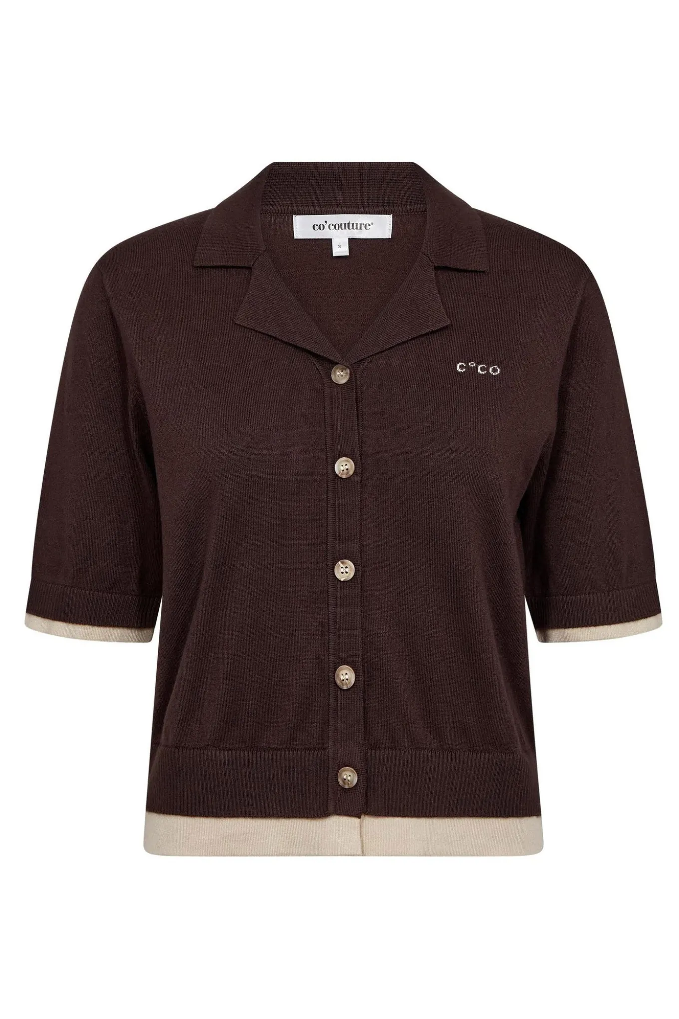 LueCC Crop Cardigan 145Dark Brown 42019