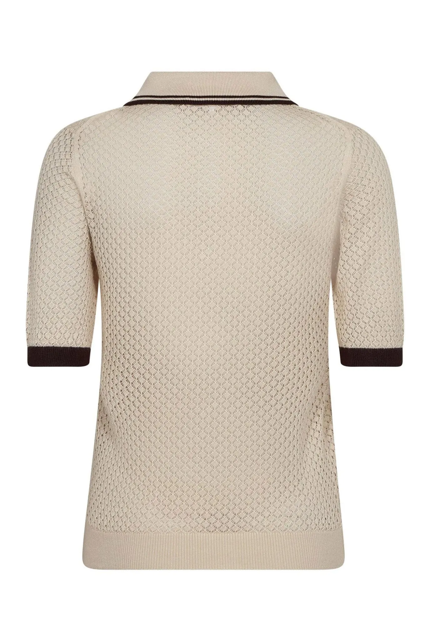 LueCC Pointelle Polo Knit 199Bone 42020