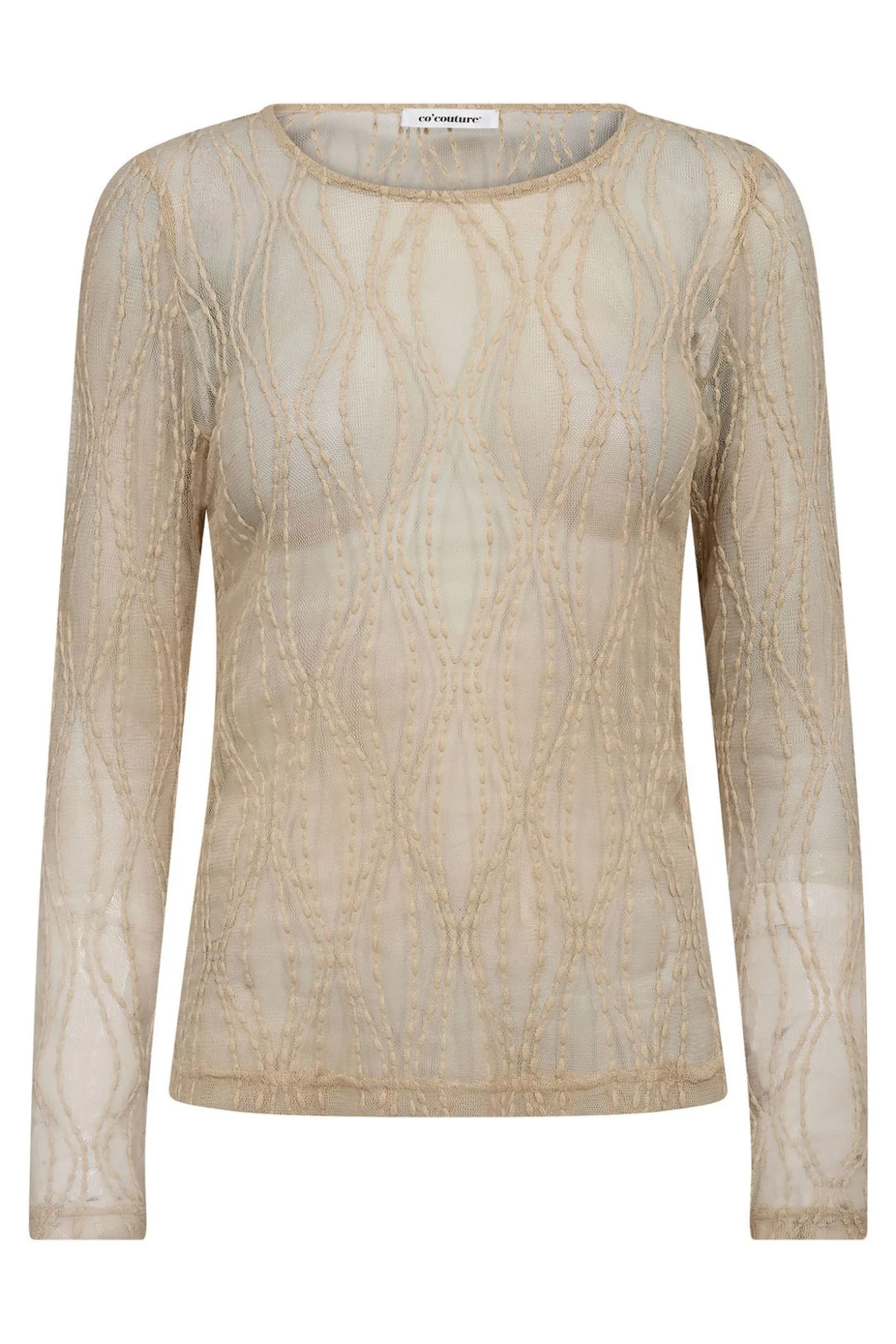 MarcyCC Mesh Oblouse 199Bone 43043
