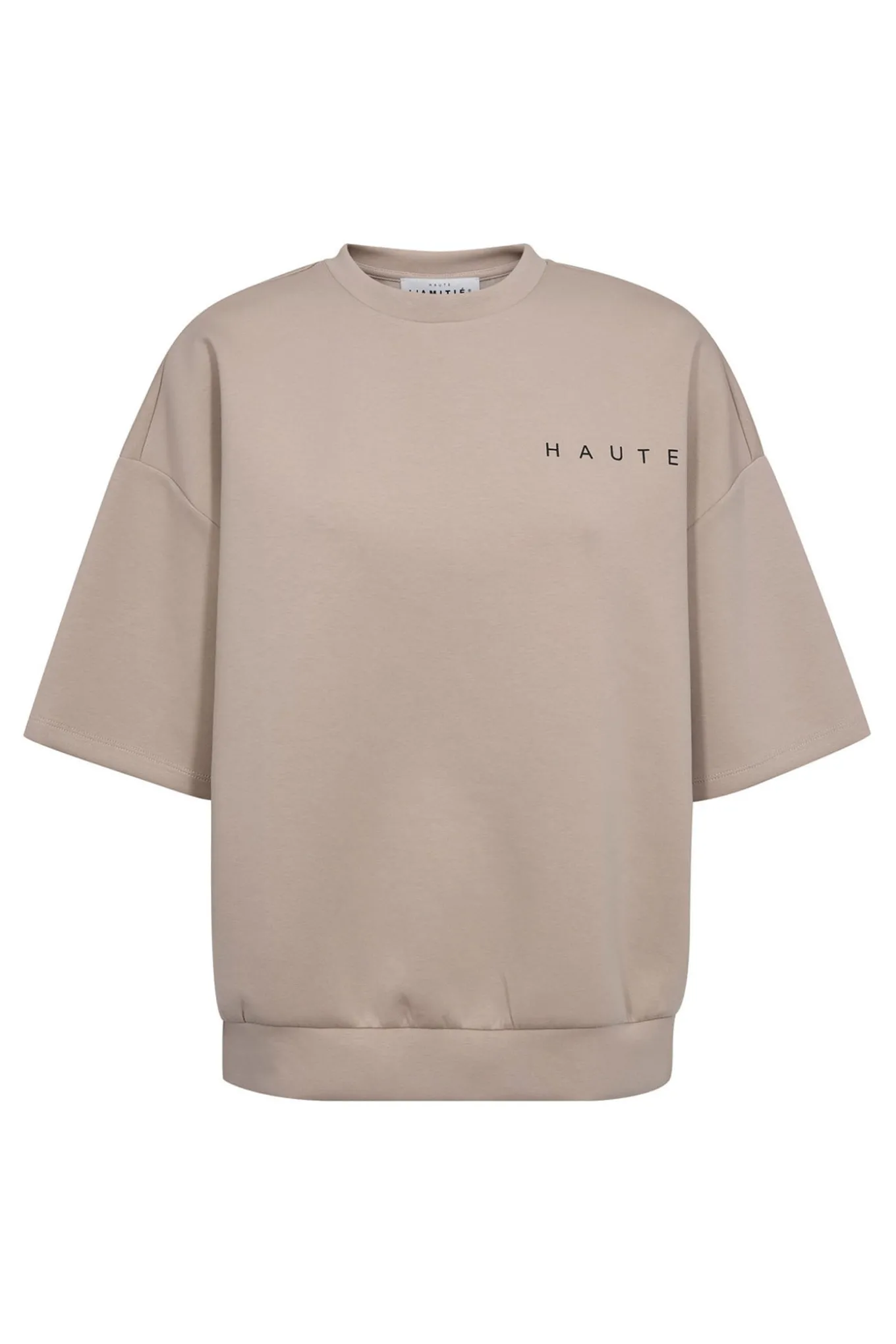 Maxi Split SS Logo Sweat Beige HL10461