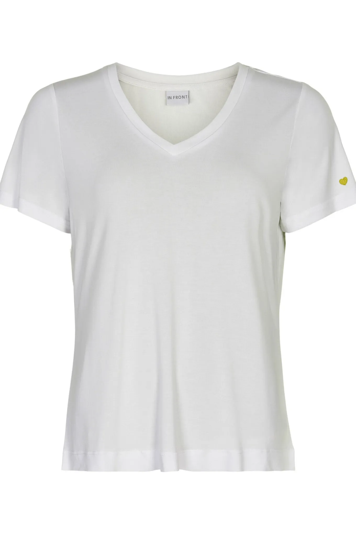Nina tshirt Vneck White 14919