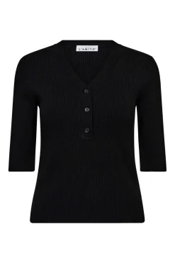 Piccolo SS VRib Knit Black