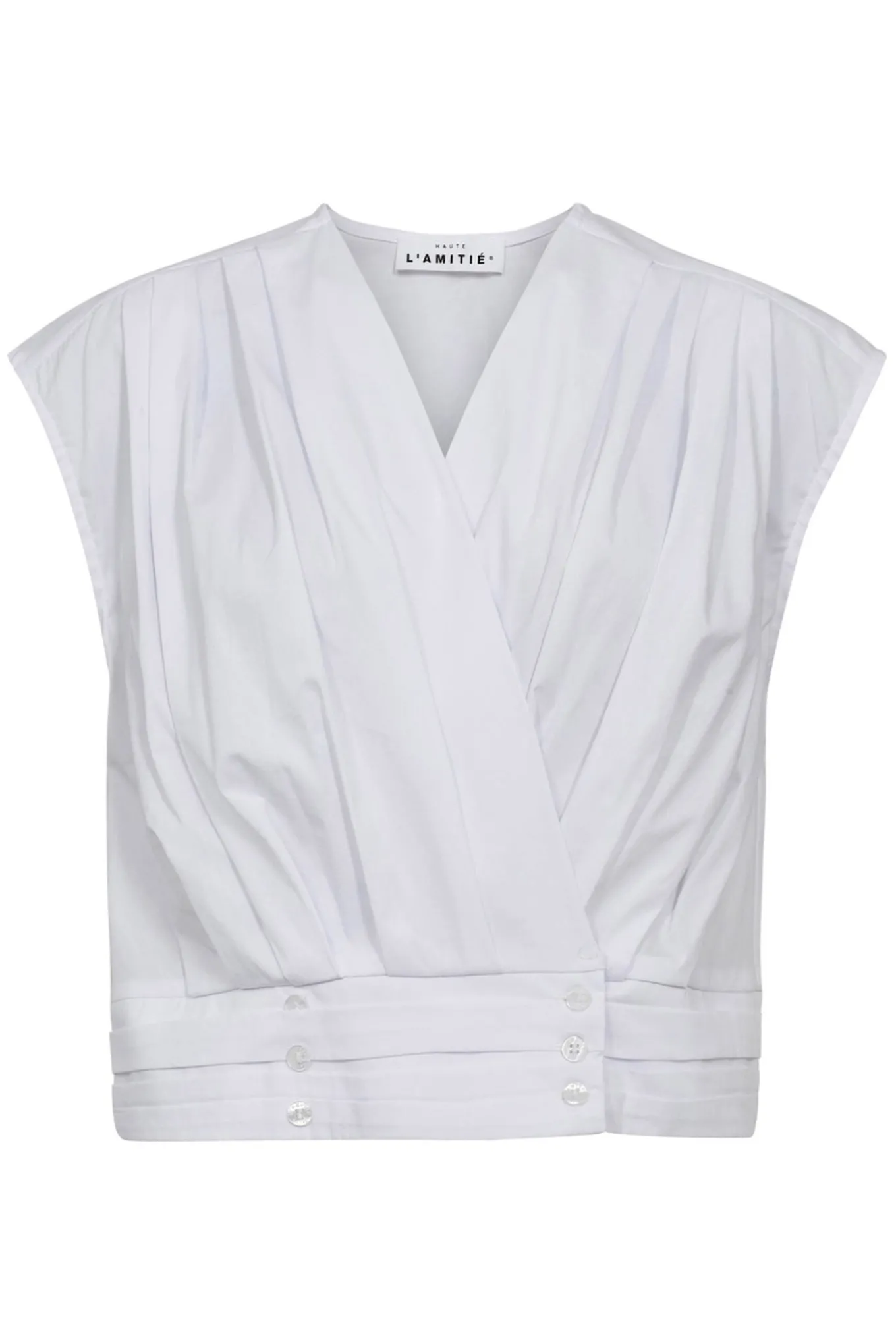 Puffy Pleat Top White HL10185