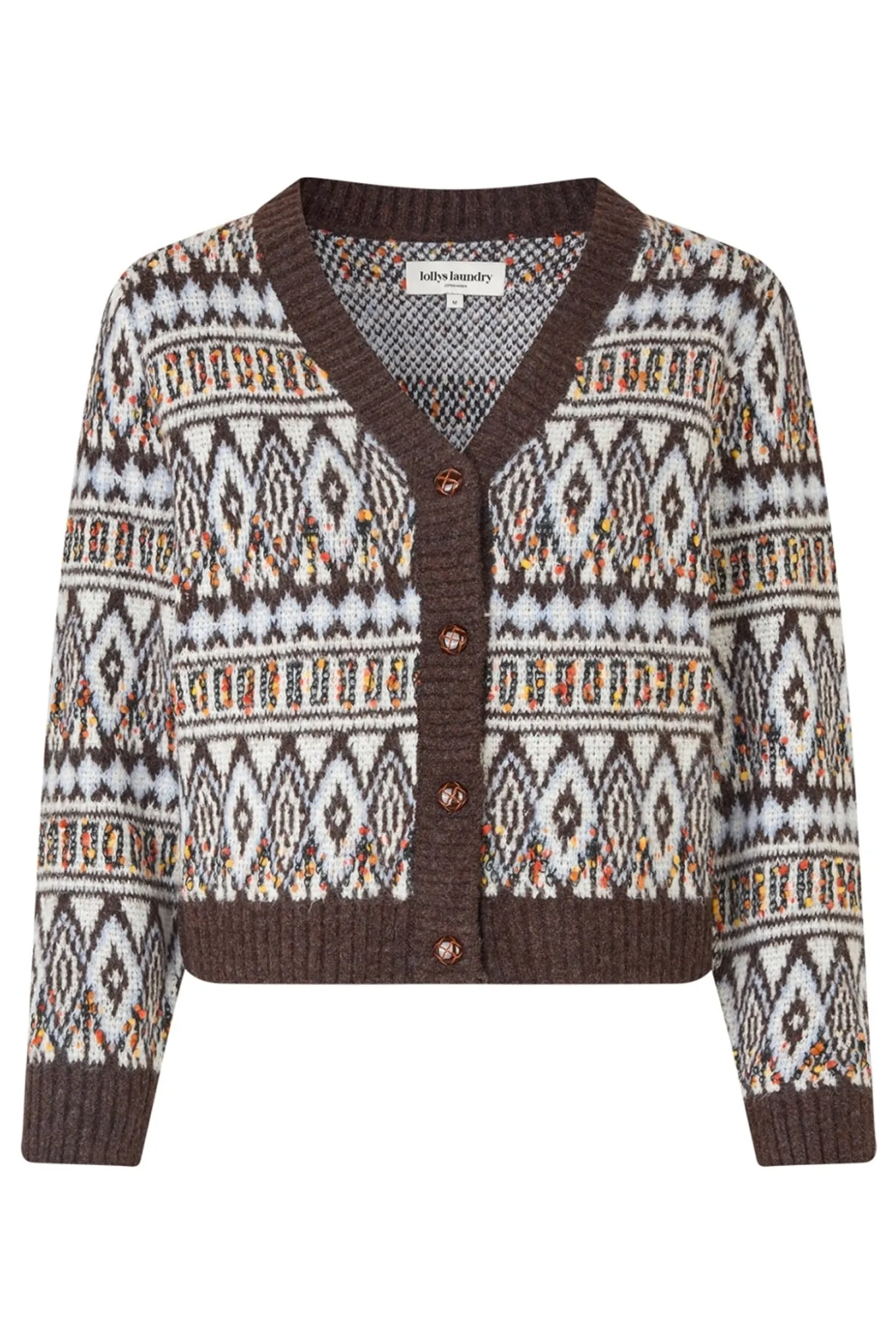 SaxoLL Knit Cardigan LS 87 Dark Mokka 254075005