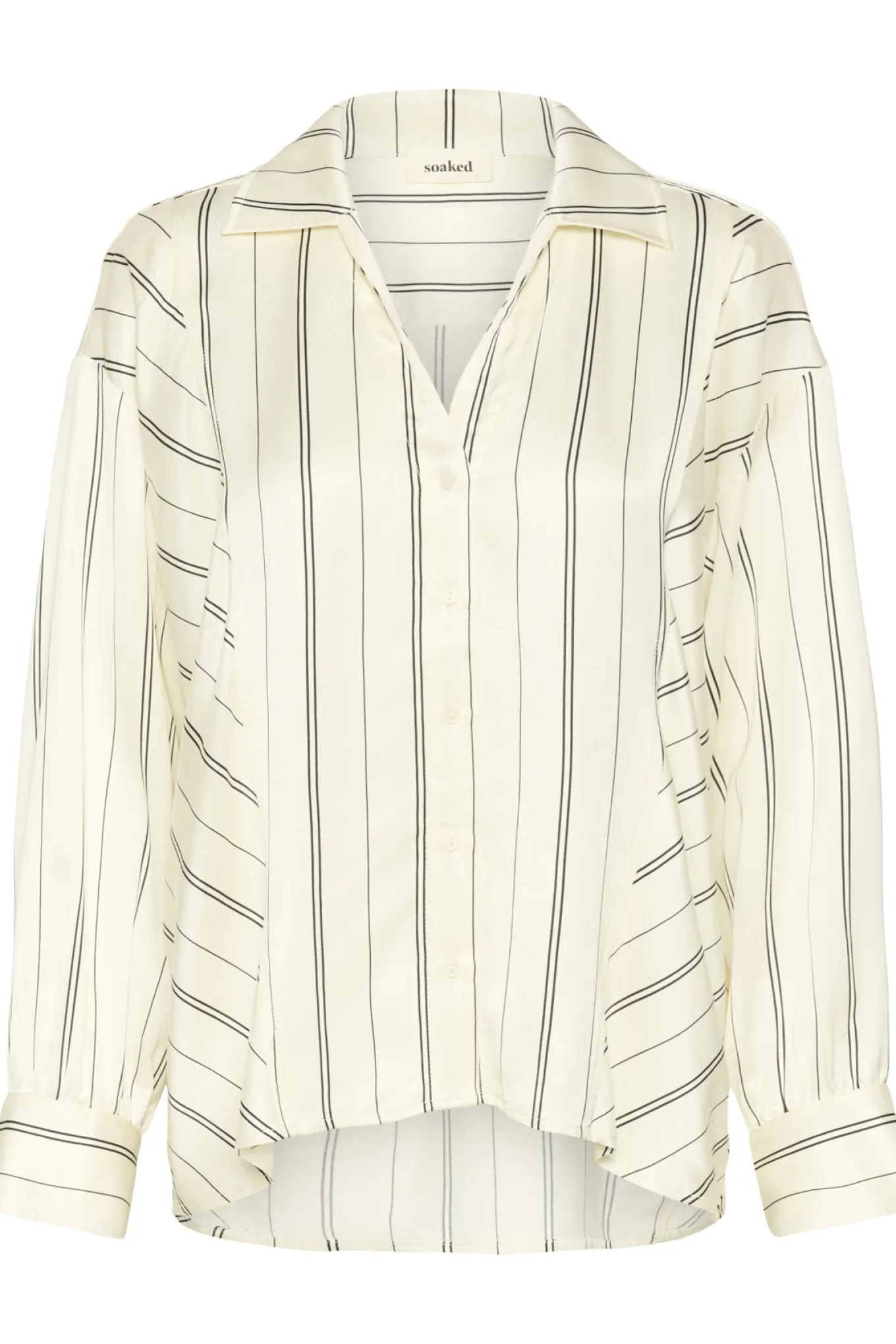 SLMarcela Printed Shirt White W Black Stripes 304534 30408904