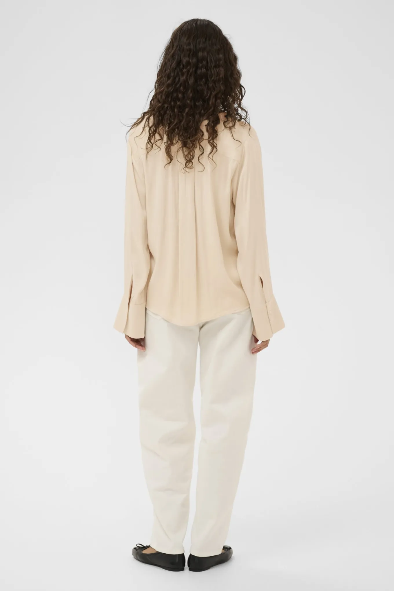 SLNadeya Albia Blouse LS Oatmeal 130401 30409121