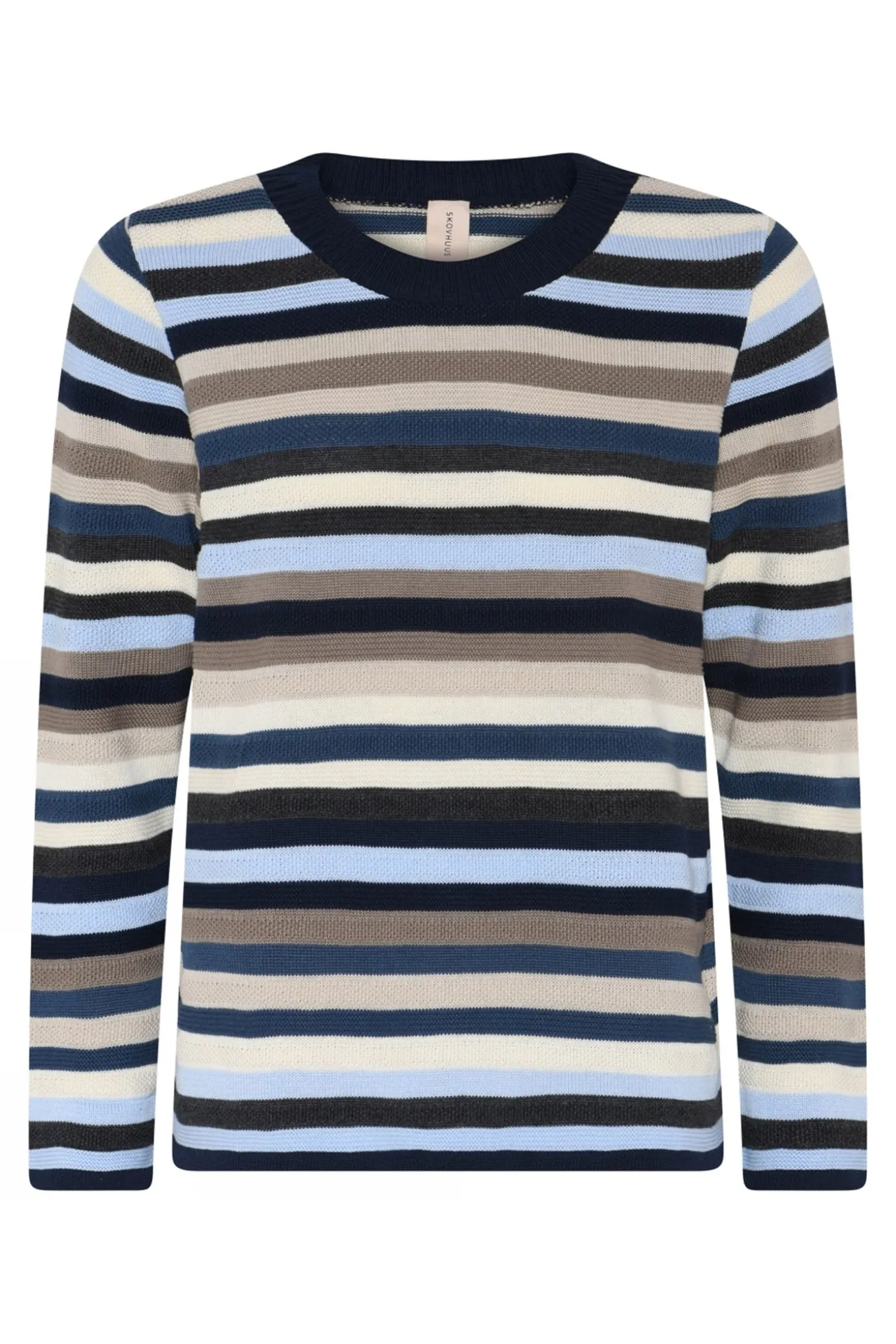 4025 Structured striped pullov MARINE